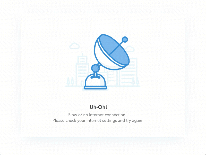 No internet connection